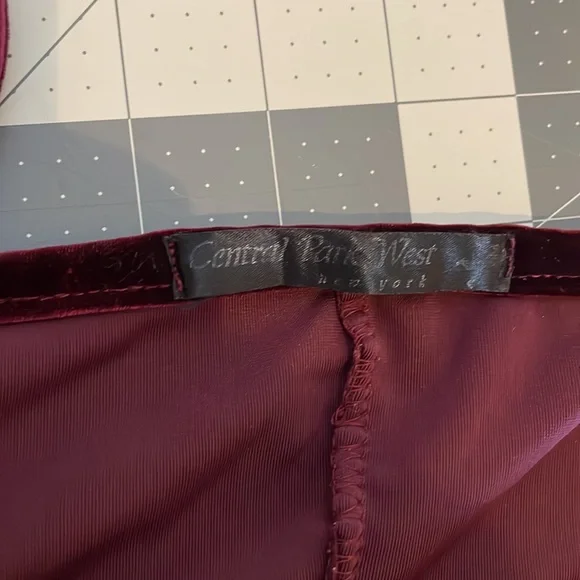 Velvet burgundy mini dress. - Picture 5 of 9